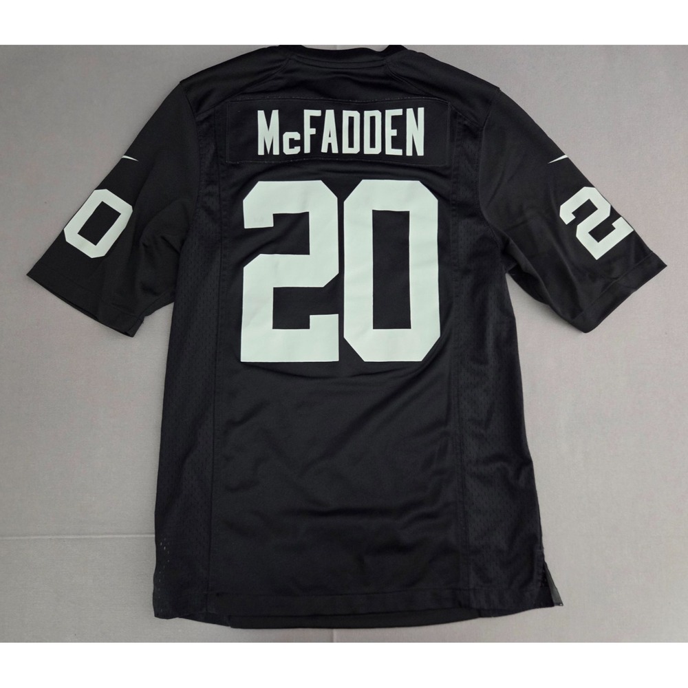 Nike Jersey Mens Small Black Gray Darren McFadden 20 Oakland Raiders On Field